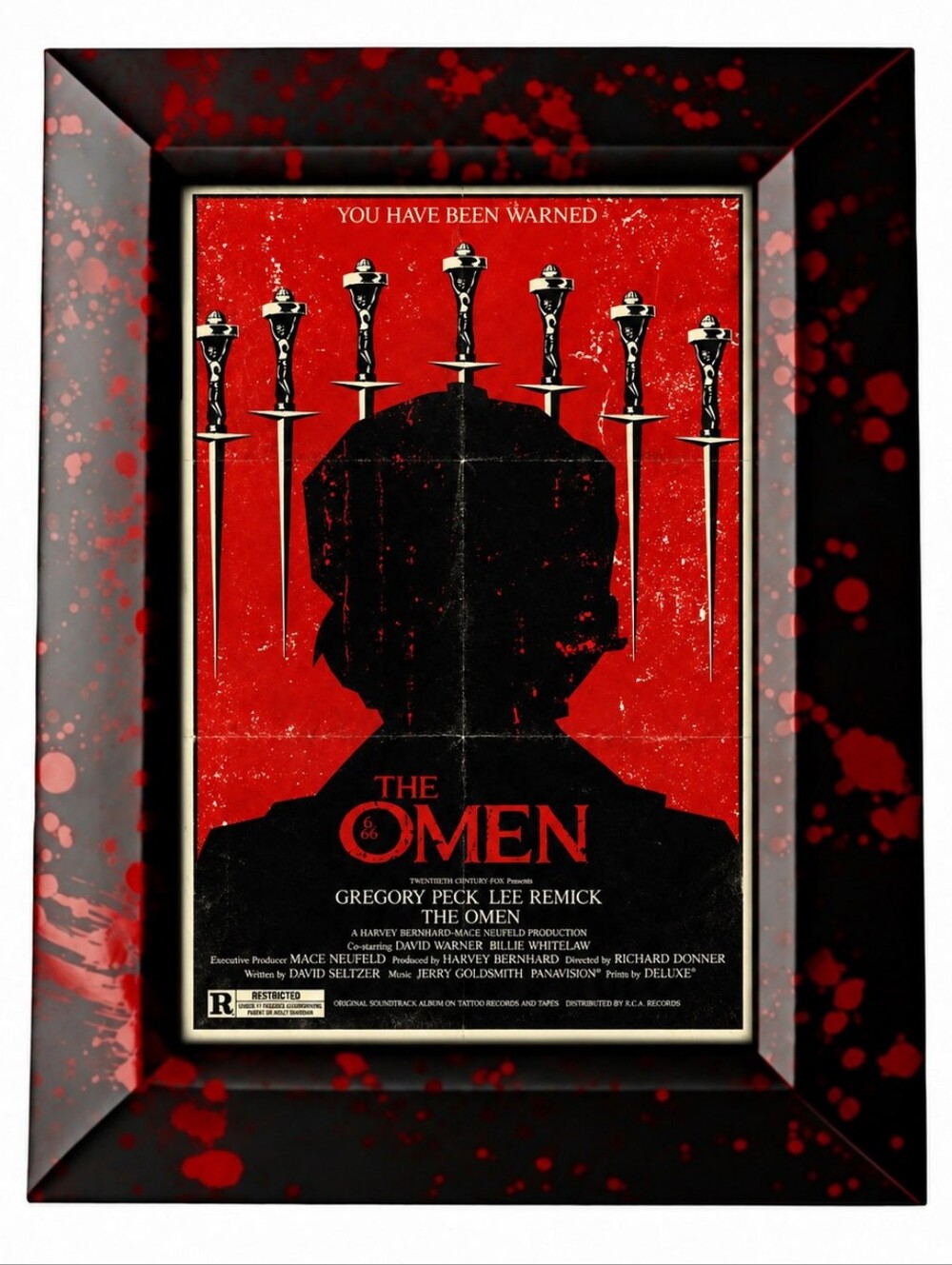 The Omen Thriller Movie Flim Poster Retro Vintage Cult classic Horror Art Decor